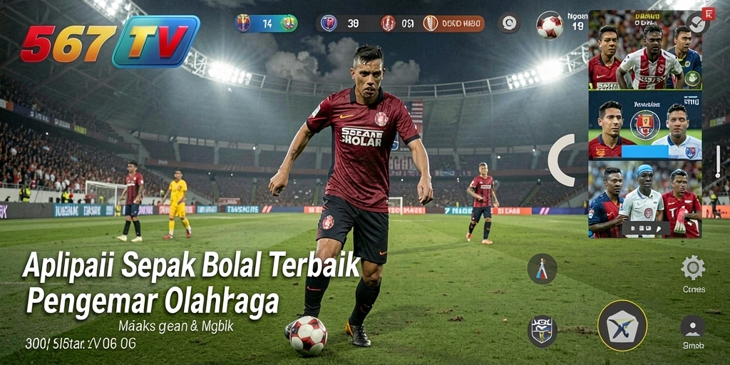 Screenshot dari gameplay 567TV yang menampilkan pertandingan sepak bola.