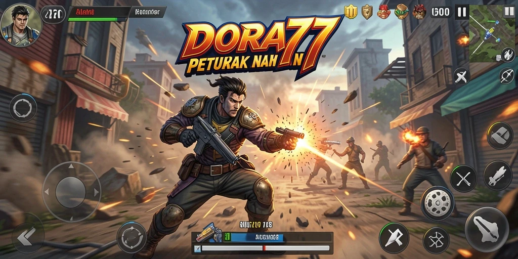 Tampilan menegangkan dari gameplay DORA77 dengan aksi yang penuh adrenalin.