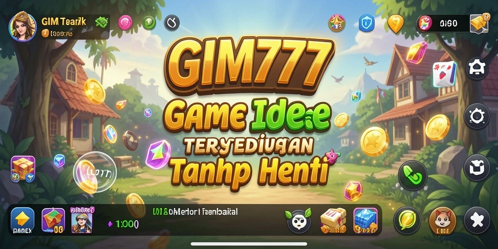 Screenshot GIM777 menampilkan gameplay santai dengan karakter yang menarik.