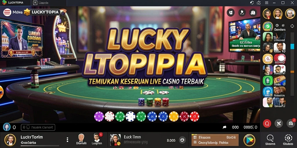 Screenshot gameplay seru Live Casino di LUCKYTOPIA.