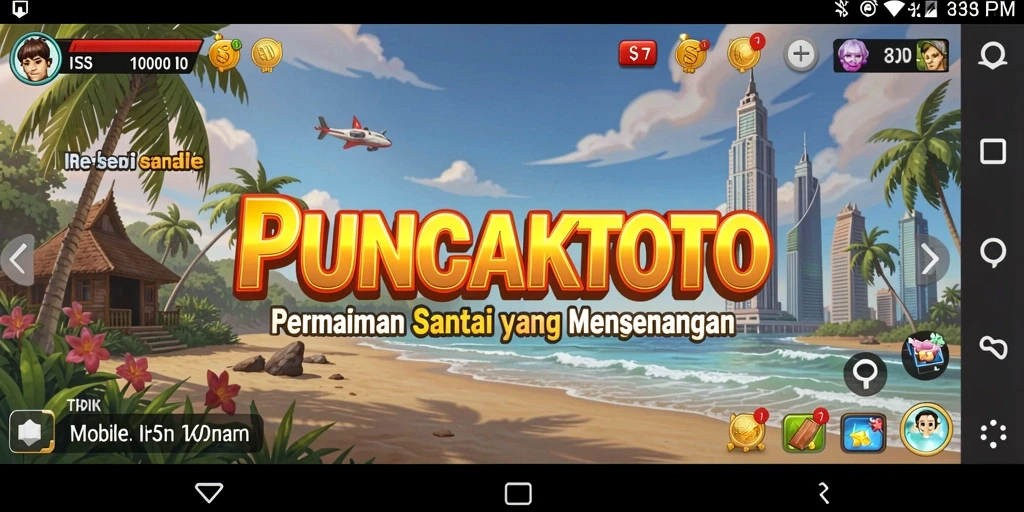 Tampilan menarik dan penuh warna dari gameplay PUNCAKTOTO.