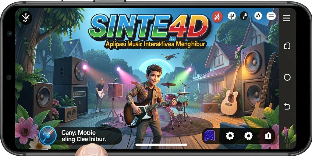 Tangkapan layar dari gameplay SINTE4D yang menyenangkan dan interaktif.