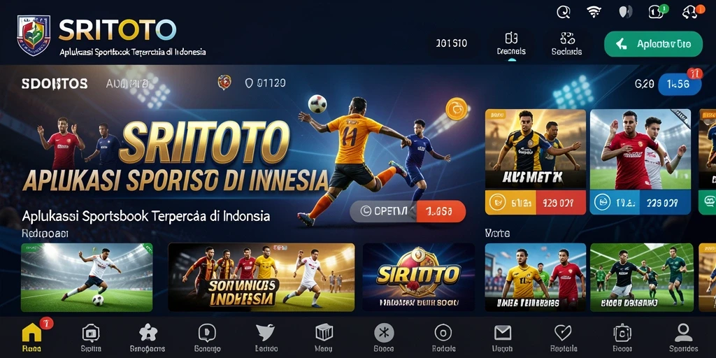 Screenshot gameplay SRITOTO menampilkan antarmuka taruhan olahraga yang menarik.