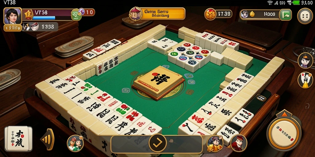 Tampilan screenshot VT38 menampilkan gameplay Mahjong yang menantang dan menarik.